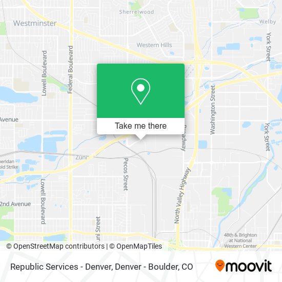 Mapa de Republic Services - Denver