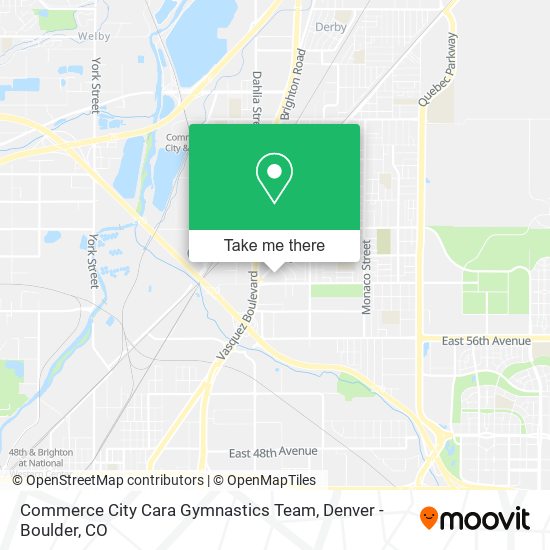 Commerce City Cara Gymnastics Team map
