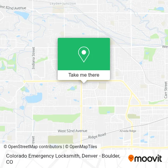 Colorado Emergency Locksmith map