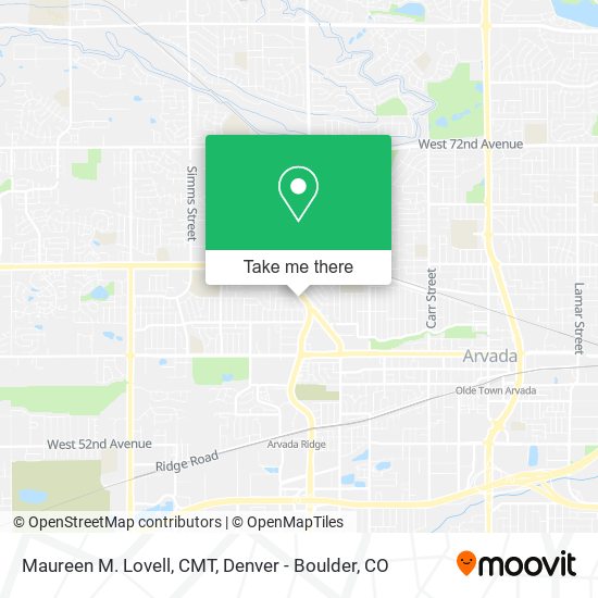 Maureen M. Lovell, CMT map