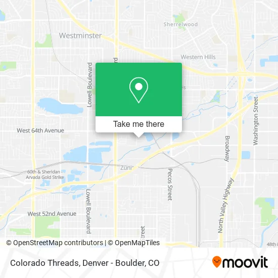 Colorado Threads map