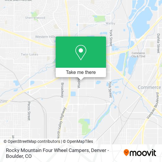 Rocky Mountain Four Wheel Campers map