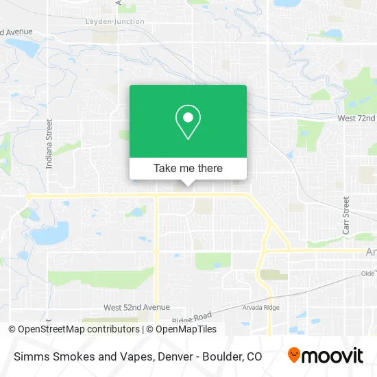 Simms Smokes and Vapes map