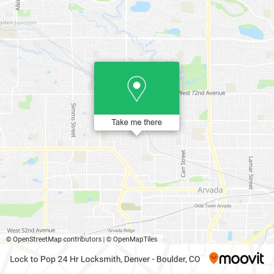 Lock to Pop 24 Hr Locksmith map