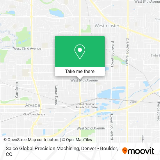 Mapa de Salco Global Precision Machining