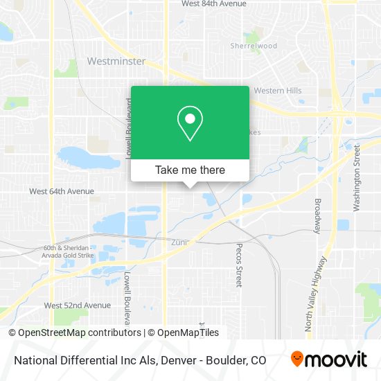 National Differential Inc Als map