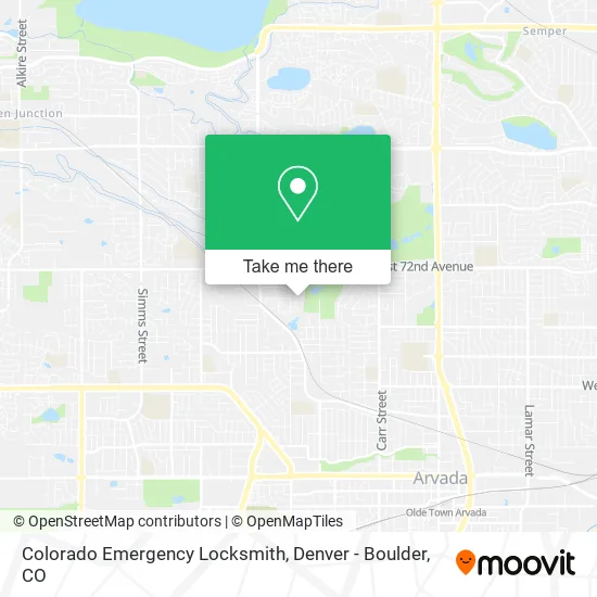Colorado Emergency Locksmith map