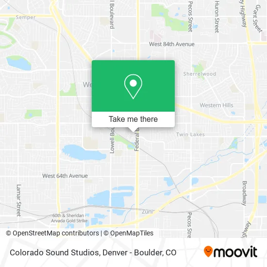 Colorado Sound Studios map