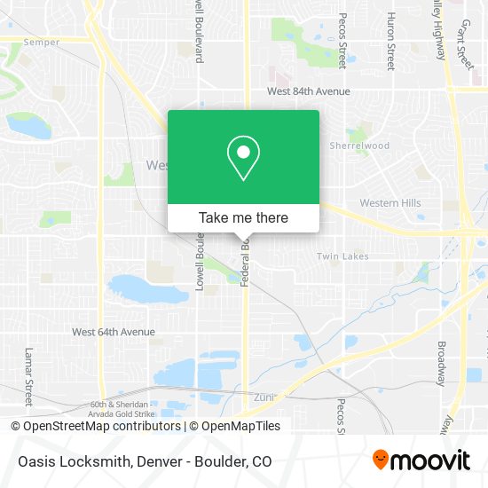 Mapa de Oasis Locksmith