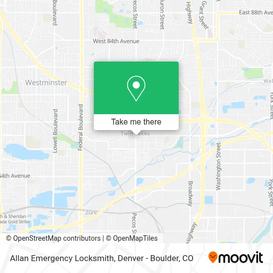Allan Emergency Locksmith map