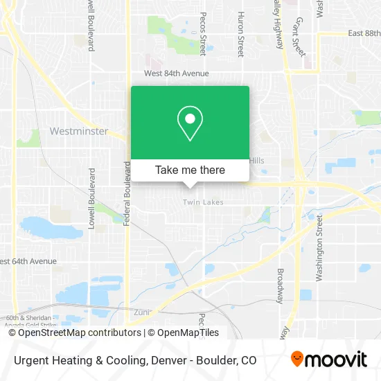 Mapa de Urgent Heating & Cooling