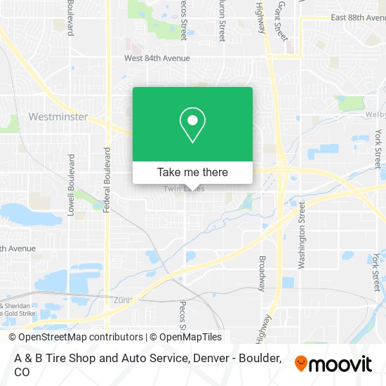 A & B Tire Shop and Auto Service map