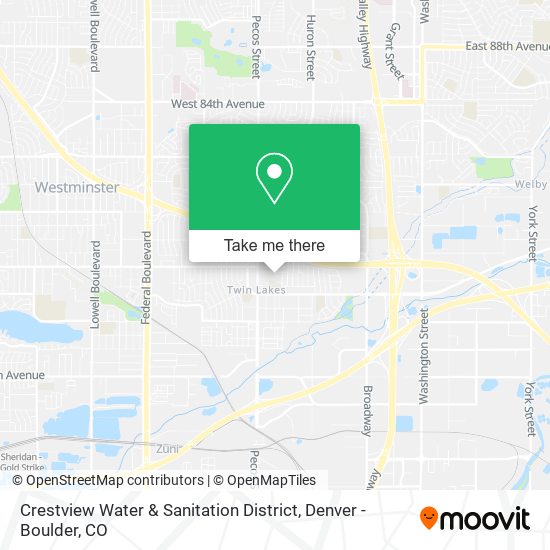 Crestview Water & Sanitation District map