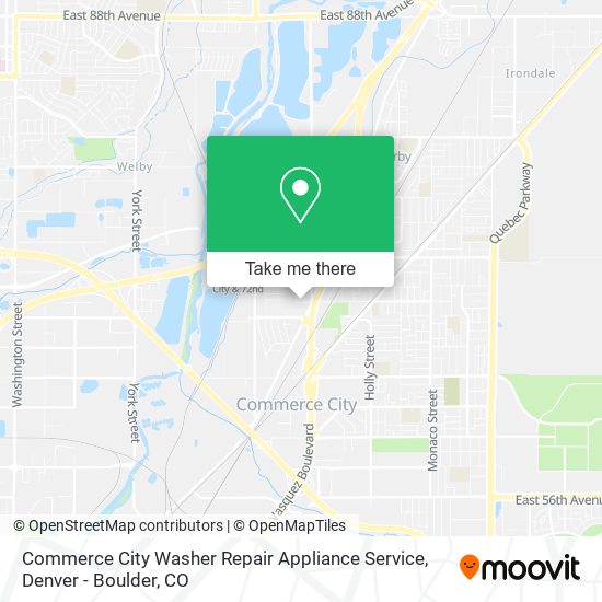 Mapa de Commerce City Washer Repair Appliance Service