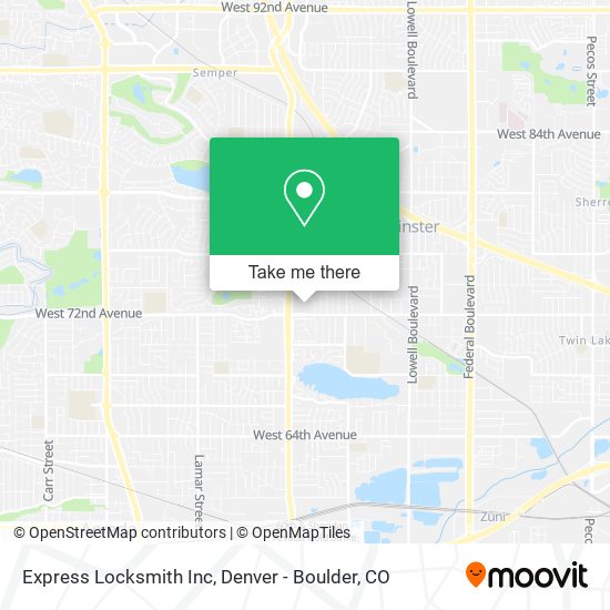 Mapa de Express Locksmith Inc