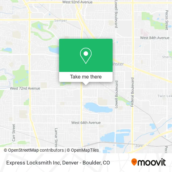 Express Locksmith Inc map