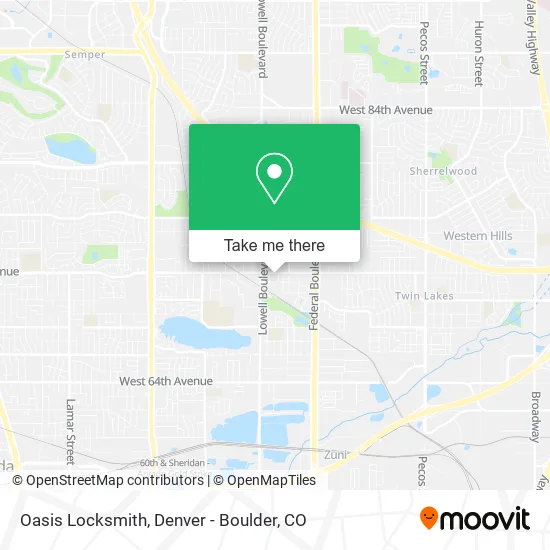 Oasis Locksmith map