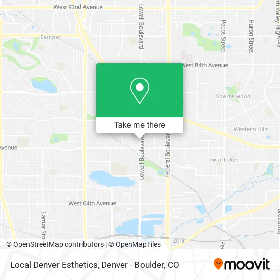 Local Denver Esthetics map