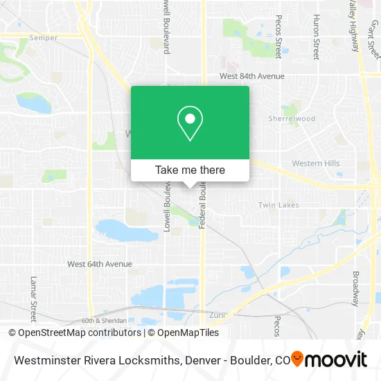 Westminster Rivera Locksmiths map