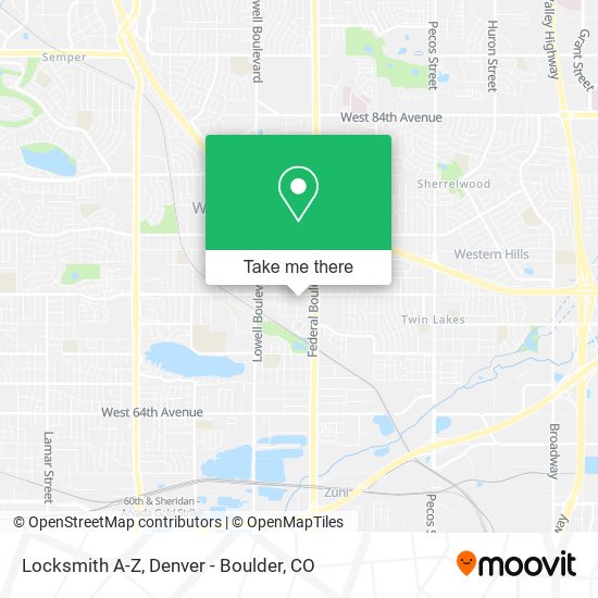 Mapa de Locksmith A-Z