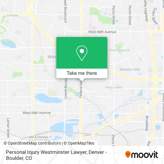 Mapa de Personal Injury Westminster Lawyer