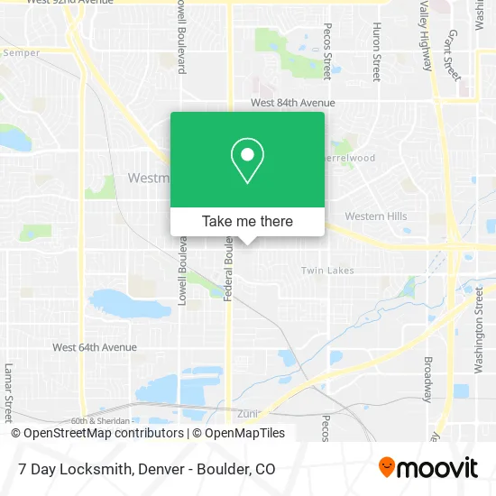 7 Day Locksmith map