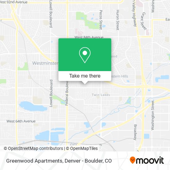 Mapa de Greenwood Apartments