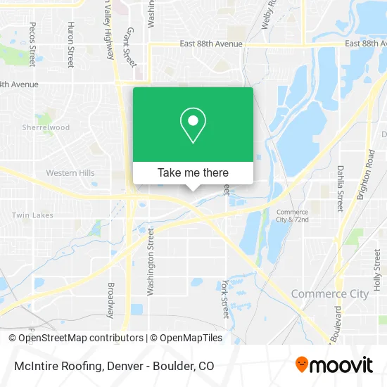 McIntire Roofing map