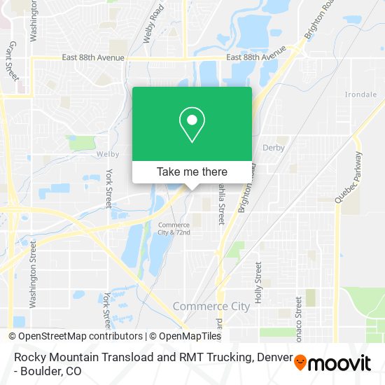 Rocky Mountain Transload and RMT Trucking map