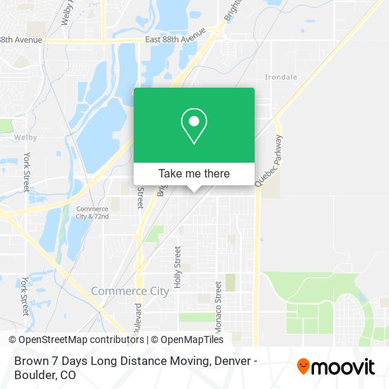 Brown 7 Days Long Distance Moving map