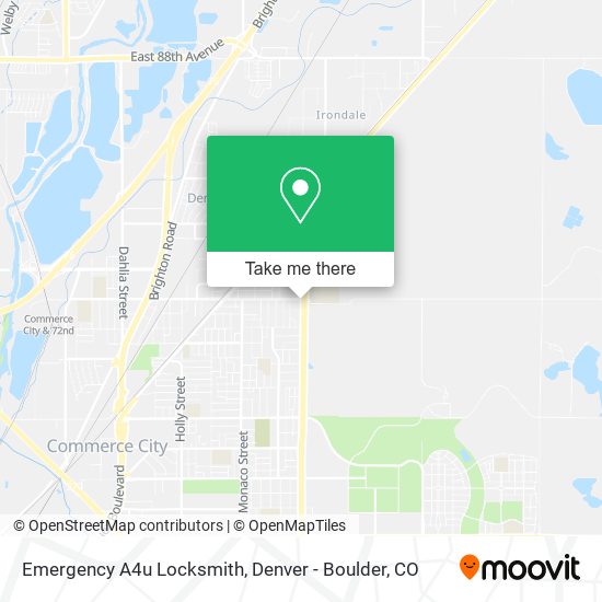 Mapa de Emergency A4u Locksmith
