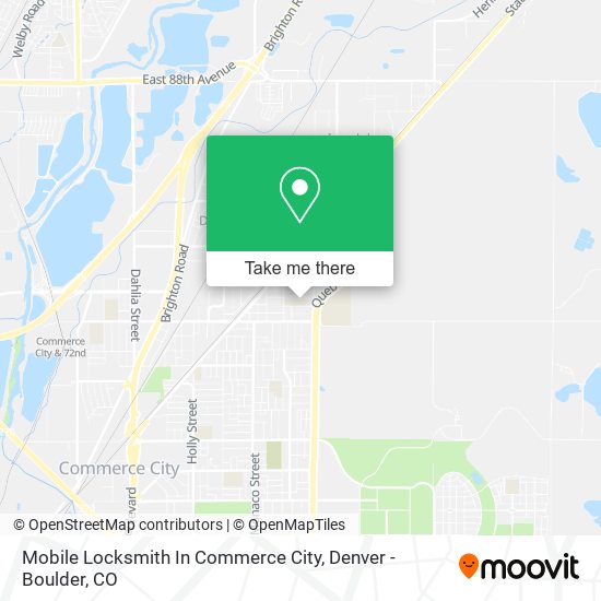 Mobile Locksmith In Commerce City map