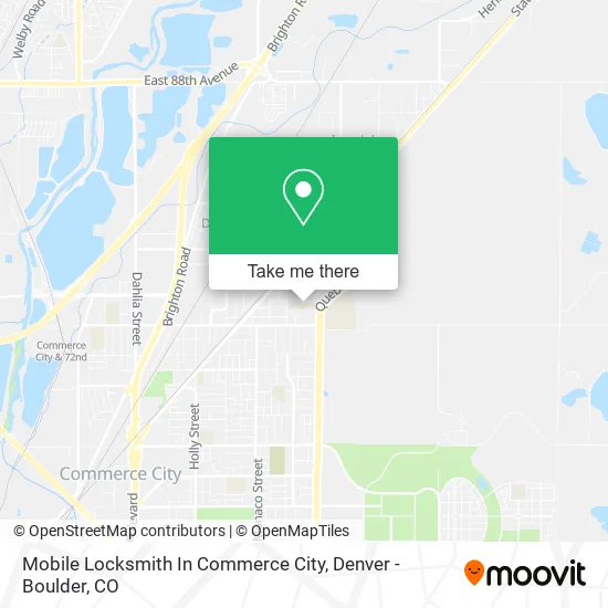Mobile Locksmith In Commerce City map