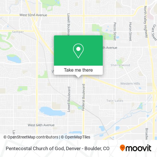 Mapa de Pentecostal Church of God