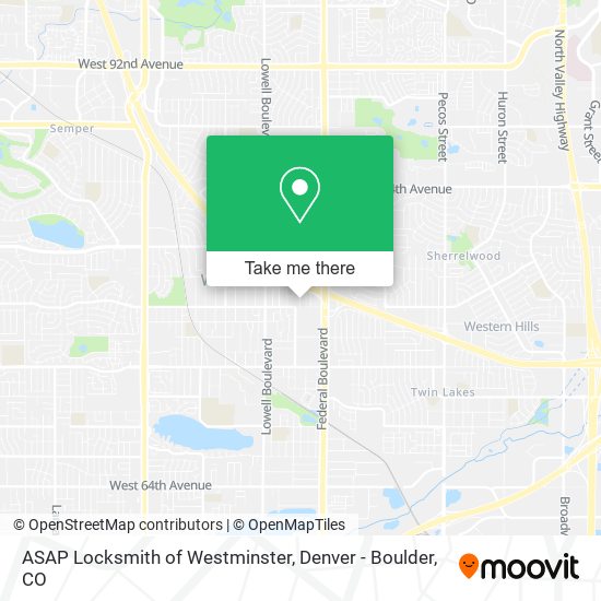 ASAP Locksmith of Westminster map
