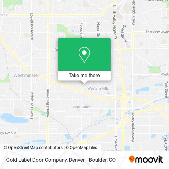 Gold Label Door Company map