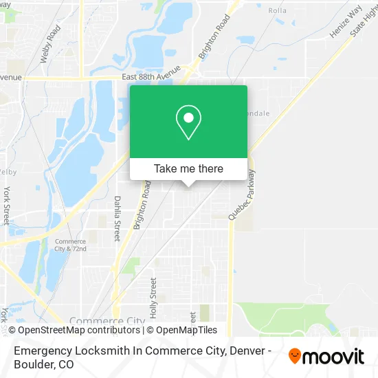 Emergency Locksmith In Commerce City map