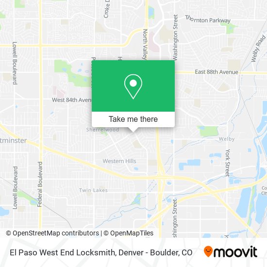 Mapa de El Paso West End Locksmith