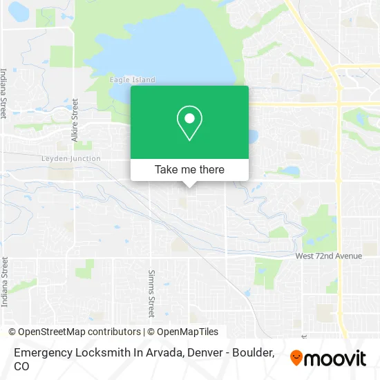 Emergency Locksmith In Arvada map