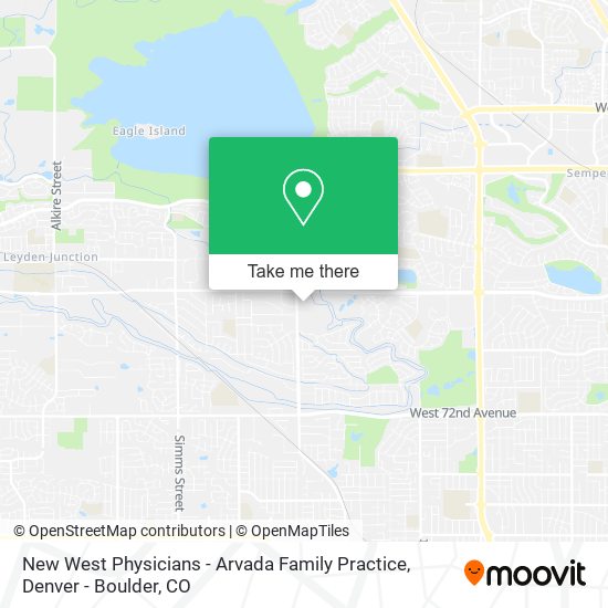 New West Physicians - Arvada Family Practice map