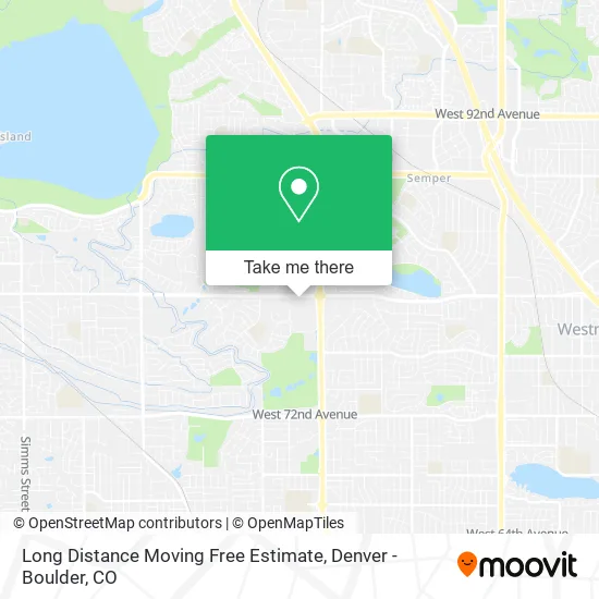 Long Distance Moving Free Estimate map