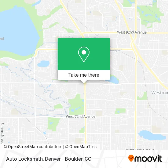 Auto Locksmith map