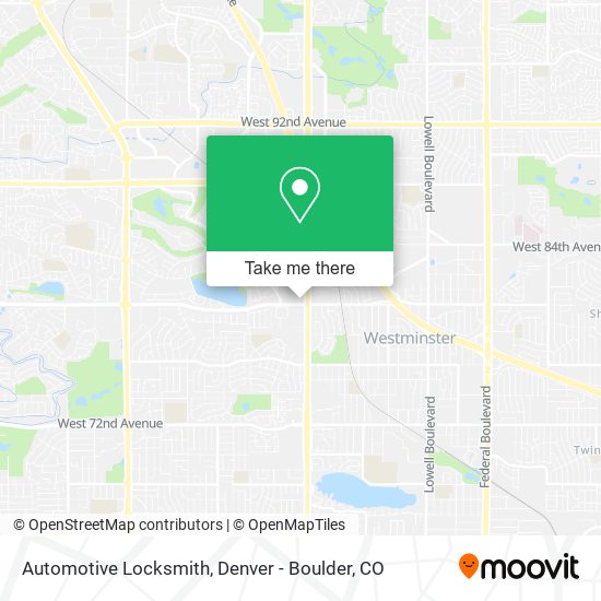 Mapa de Automotive Locksmith