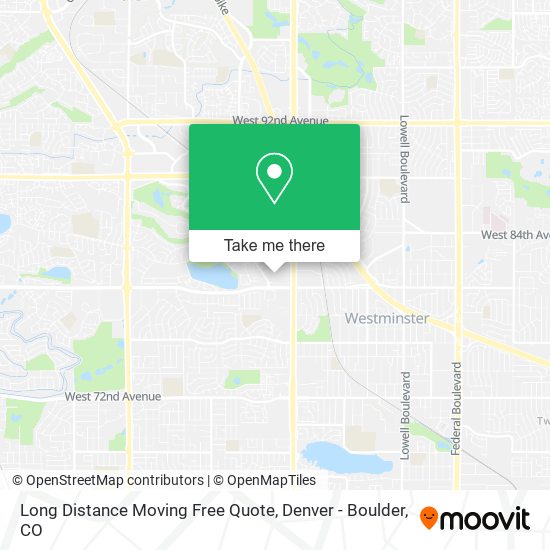Long Distance Moving Free Quote map