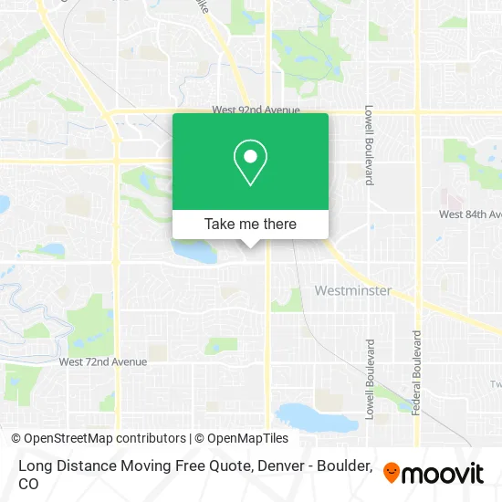 Long Distance Moving Free Quote map