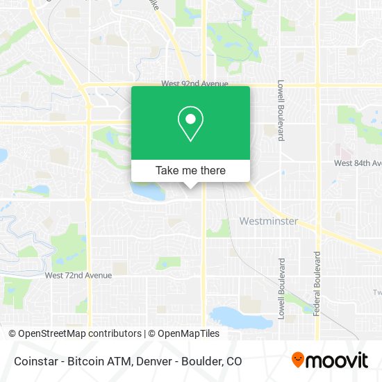 Mapa de Coinstar - Bitcoin ATM