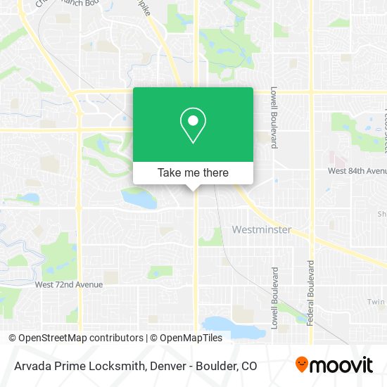 Mapa de Arvada Prime Locksmith