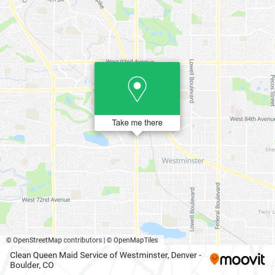 Clean Queen Maid Service of Westminster map