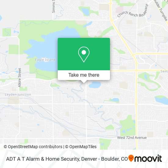 Mapa de ADT A T Alarm & Home Security