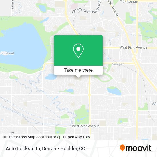 Mapa de Auto Locksmith